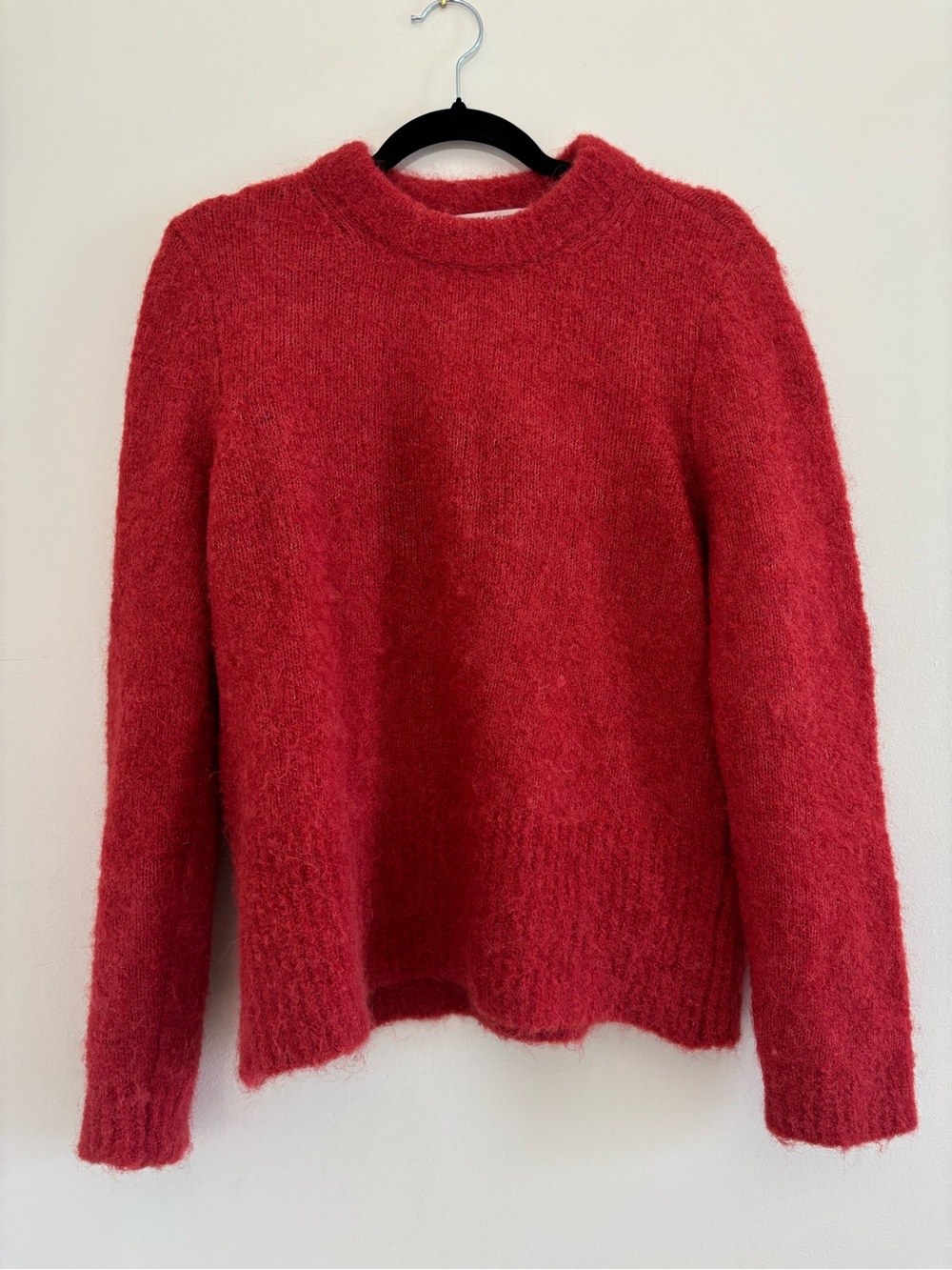 YAYA Soft Fluffy Knit Crew Neck Sweater.